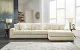 Front view of Larco Ivory L shape sectional