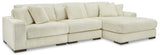 Deep seating Ivory sectional sofa