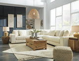 Front view of Larco Ivory sectional sofa