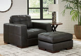 Louis ottoman in modern living room setting
