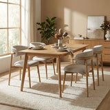 Milo fabric dining chair upholstery detail furniture in Calgary Alberta