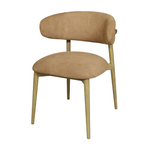 Milo Dining Chair -  Tan Suede