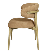 Milo Dining Chair -  Tan Suede