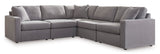 Modern sectional in neutral color variations