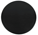 Nash Round Dining Pedestal Table Black Side View – Calgary AB