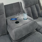 Olympus Power Recliner Sofa w/ Drop-down table