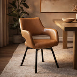 Ryder Swivel Dining Chair- Camel