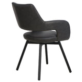 Ryder Swivel Dining Chair- Black