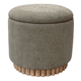 Sadie Round Storage Ottoman- Moss