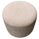 Sadie Round Storage Ottoman- Oat