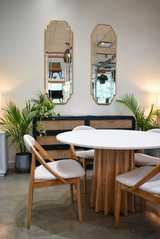 Sculpture Two Tone Dining Table Design Detail – Calgar