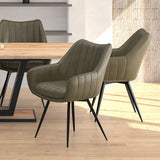 Talon Swivel Dining Chair- Moss