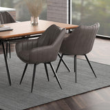 Talon Swivel Dining Chair- Charcoal