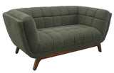 Modern loveseat in Alberta home