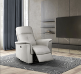 VICTOR silver power glider recliner showing smooth gliding motion