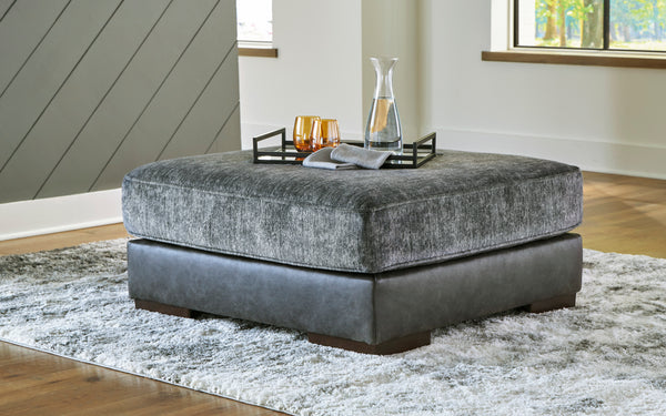 Blanca Oversized Ottoman - Pewter Color
