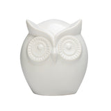 Wise Owl 7.5h" White Ceramic Decor Sculpture