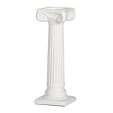 Ionic Column 12.5h" Ceramic Taper / Pillar Candle Holder - White