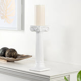 Ionic Column 12.5h" Ceramic Taper / Pillar Candle Holder - White