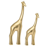Modern Giraffe 10h" Ceramic Decor Sculpture - Gold