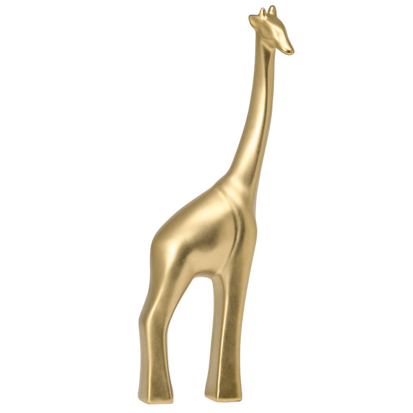 Modern Giraffe 13.5h" Ceramic Decor Sculpture - Gold