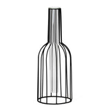 Wire Bottle Shape 10.5h" Pendant Hanging Tube Vase - Black