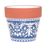 Lisboa Flourish Pattern 5.5d x 5" Ceramic Drop Pot Planter