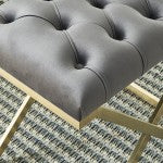 Ada Bench in Grey/Gold