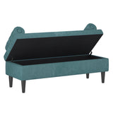 Ada Storage Ottoman in Aqua