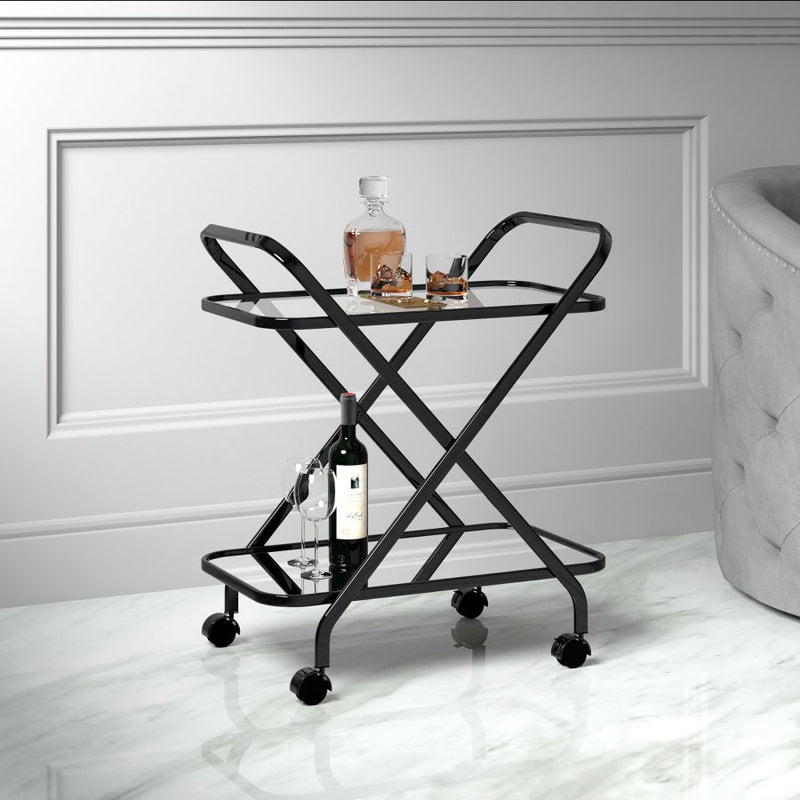 Oriso 2-Tier Bar Cart - Black