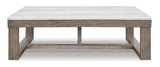 Angled view of Alaska coffee table showcasing structure and design