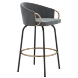 Luna counter stool in grey available at Couch9 furniture store in Calgary Alberta