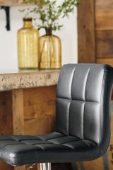 Modern Bellatier tall upholstered swivel barstool in black or white furniture in Calgary Alberta