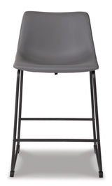 Modern Camlyn upholstered counter stool in grey furniture in Calgary Alberta