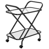 Oriso 2 tier bar cart in black available at Couch9 furniture store in Calgary Alberta