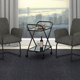 Oriso 2 tier black bar cart available in Calgary Airdrie Okotoks Chestermere Cochrane