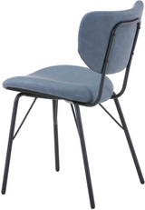 Owen contemporary dining chair in slate upholstery and design detail in Calgary Alberta