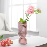 Cascade 10h" Pink Lustre Glass Vase