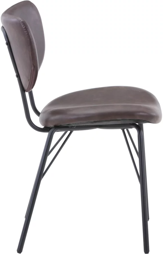 OWEN CONTEMPORARY UPHOLSTERED DINING CHAIR - DARK BROWN