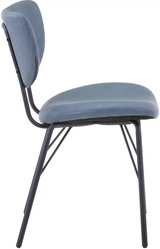 Side view of Owen contemporary dining chair in slate at Couch9 Calgary furniture store