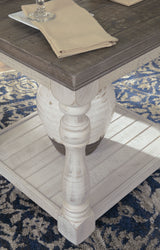 Top view of Havalace end table surface and finish detail