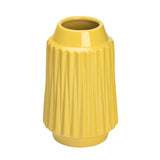 ELLA FACETED CERAMIC 9"H VASE - YELLOW