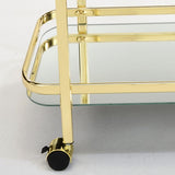 Zedd 2 tier gold bar cart available in Calgary Airdrie Okotoks Chestermere Cochrane