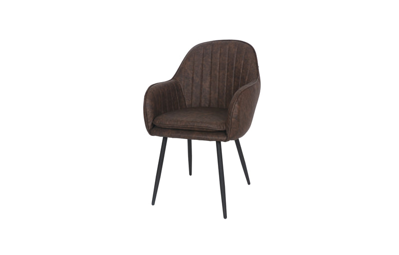LYNA MID-CENTURY CHAIR- BROWN