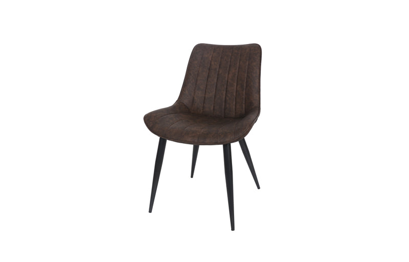 CARA MID-CENTURY DINING CHAIR - BROWN