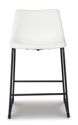 Camlyn upholstered counter stool in white available in Calgary Airdrie Okotoks Chestermere Cochrane