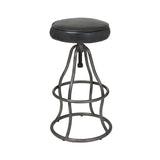 BOWIE BAR STOOL - BLACK LEATHER
