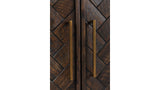 Dark chevron 2 door accent cabinet in modern living room