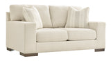 Comfortable neutral birch loveseat design