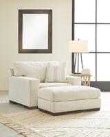 Diane birch color ottoman in modern living room setting